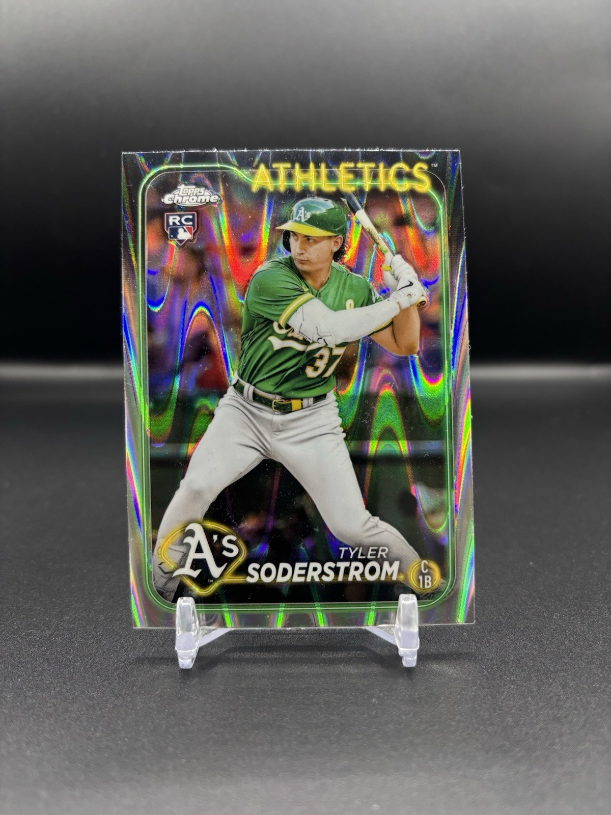 Tyler Soderstrom Rookie - 2024 Topps Chrome #298 RayWave Refractor