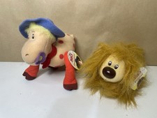 The Magic Roundabout Soft Plush Bean Toys. Ermintrude & Dougal Dylan With Tags