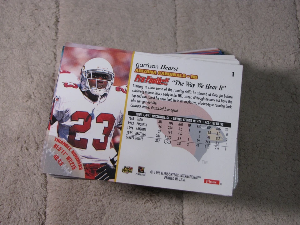 1996 Fleer Football (Pick Choose Complete) - Image 2 of 2