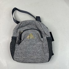 Adidas Kids Backpack Tote Zip Jersey Onix Grey Linear 3 Mini 5154280 NWT Y8