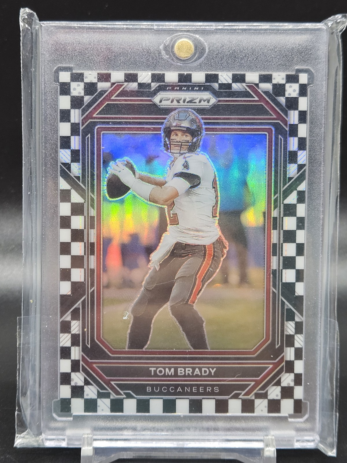 2022 Prizm Tom Brady Black and White Checker #273 Buccaneers