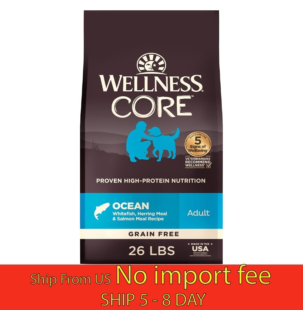 Wellness CORE Dry Dog Food, Grain-Free, High Protein, Na...Ocean, 26 lbs (a19.5)