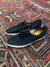 Vintage 60s Keds Sneakers The Champion Pointed Toe Women's Sz 5.5 Plaid USA Made