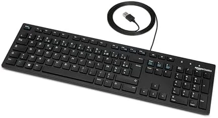 Clavier USB Filaire Français Noir Mat Discret Compact Imperméable repose poignet - Photo 2/4