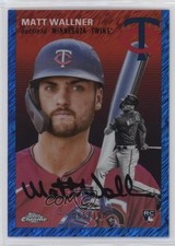 2023 Chrome Platinum Anniversary Blue Shimmer Refractor 65/100 Matt Wallner 1bg9
