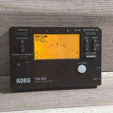 Korg TM-60 Guitar Tuner Metronome Combo Backlit Display With New Batteries