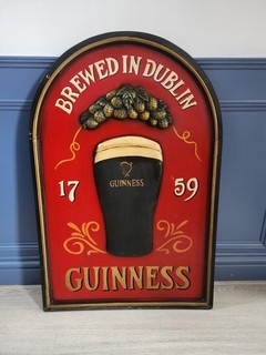 Large 900mm x 600mm 3D Wooden Guinness Wall Plaque