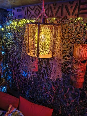 vintage tiki hanging lamp