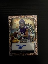 Jaren Hall 2023 Leaf Metal Rookie Auto TBA-JH1 Purple 1/64 Vikings