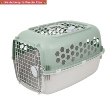 2-Door 24" Plastic Portable Kennel for Dogs, Green