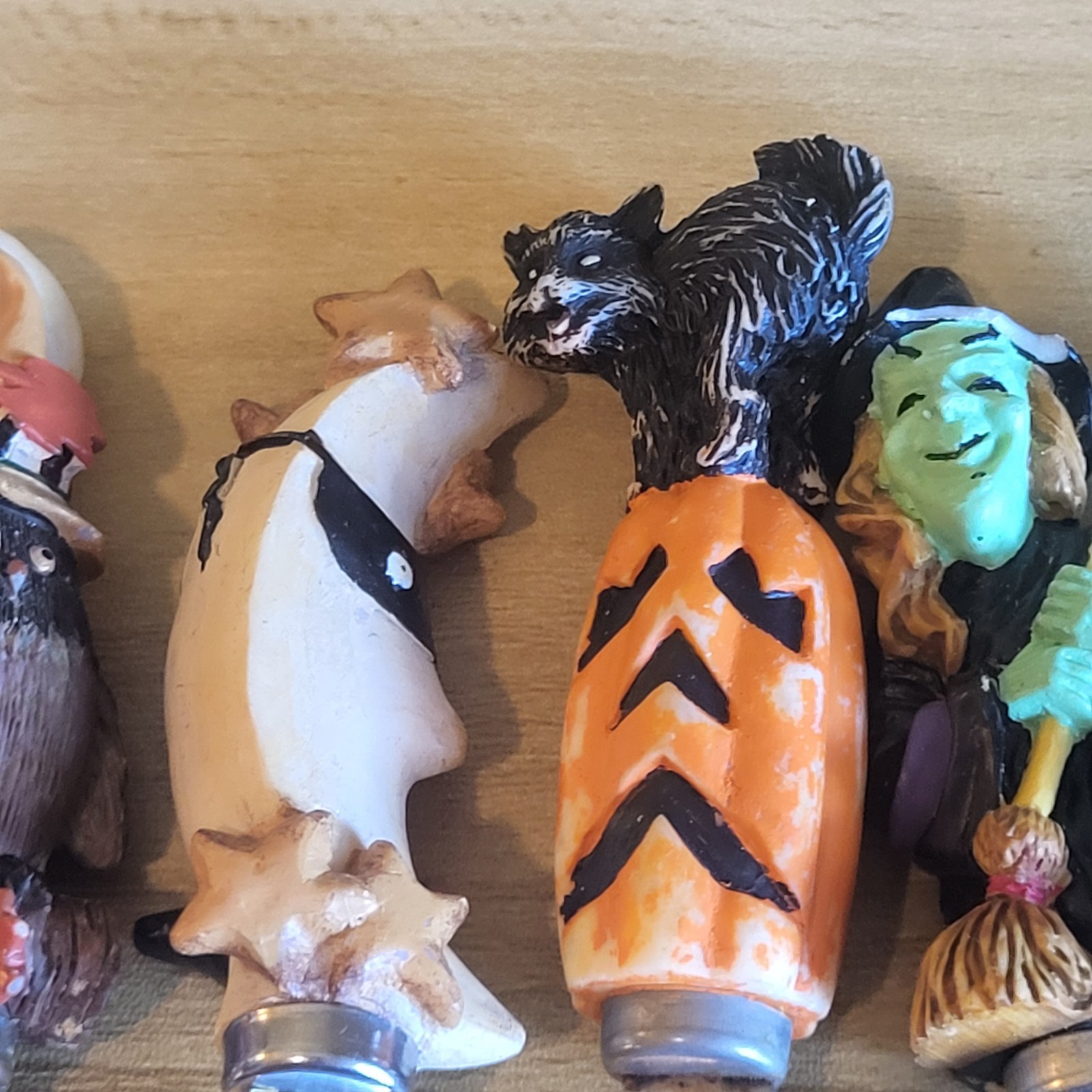 Set Of 6 Boston Warehouse Halloween Cheese Spreader Knives Vintage 