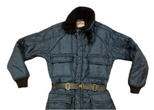 VTG Walls Blizzard-Pruf Snowsuit One Piece Flight Suit Insulated Navy Blue Me