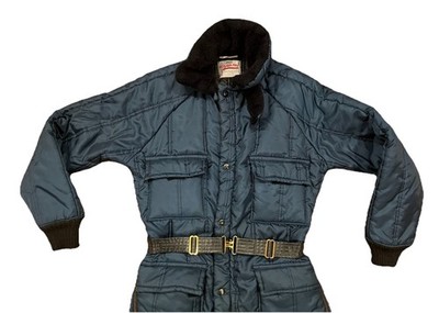 VTG Walls Blizzard-Pruf Snowsuit One Piece Flight Suit Insulated Navy Blue Me