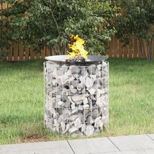 Galvanised Iron Gabion Fire Pit Ø 50 cm
