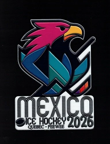 2026 Mexico Ice Hockey BIG logo / Quebec Pee Wee (PeeWee) Minor Hockey pin