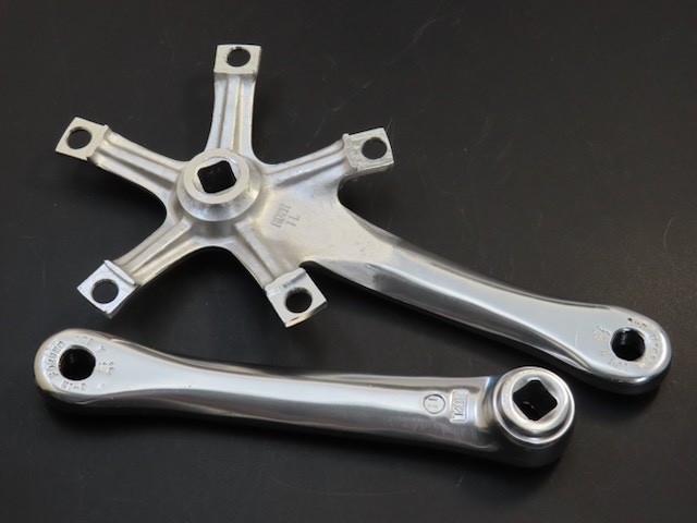中古 クロモリフレーム MOSQUITO SANTORVx SUGINO 他 175mm x 130bcd Sugino Messenger RD2 track crank BMX arms forged