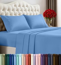 Queen Size Sheet Set   4 Piece Bed Sheets, Soft and Breathable Microfiber, In...
