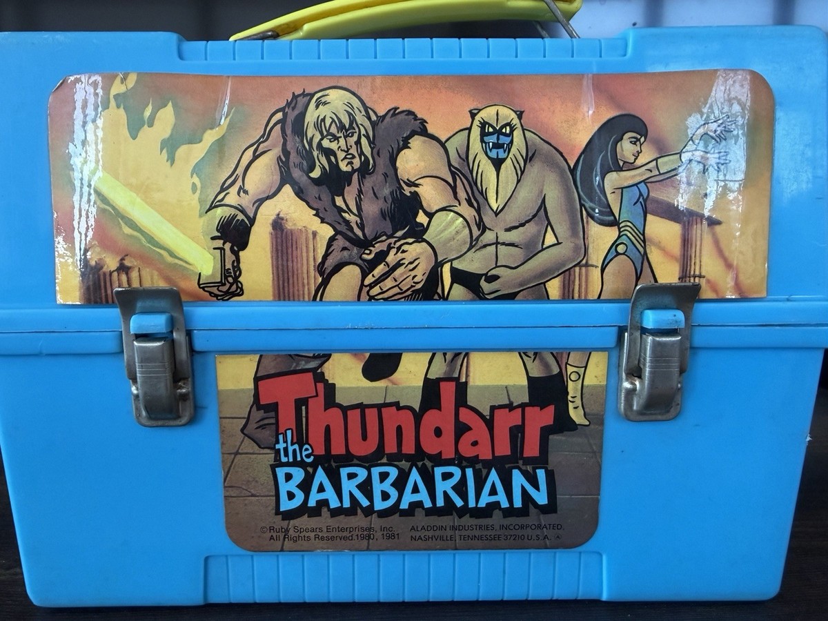 Vintage 1981 Thundarr the Barbarian Aladdin Lunchbox & Thermos Set