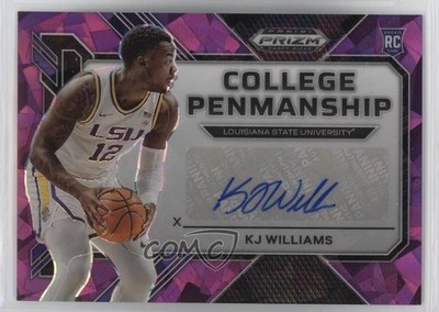 2023 Prizm Draft Picks College Penmanship Purple Ice 30/99 KJ Williams Auto 1j69