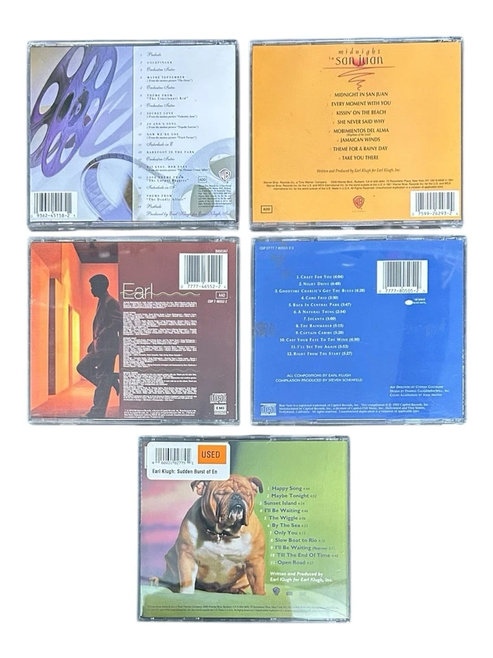 Earl Klugh CD Lot of 5 - Best Of Vol 2, Burst Of Energy, Trio, San Juan, Heart Foto 2 de 4