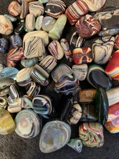 Hand Blown Soft Glass Nuggets Matte Finish Rainbow Colors Jewelry Fish Tank Art