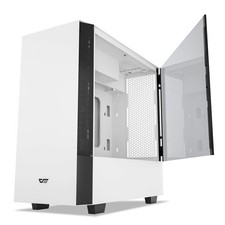 NEW Darkflash Mid ATX Tower PC Case V22 White w/Tempered Glass Door