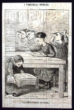 I fanciulli infelici - La piegatrice di fogli Incisione del 1869