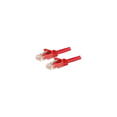 StarTech 2ft Red Cat6 Patch Cable with Snagless RJ45 Connectors Cat6 Ethernet