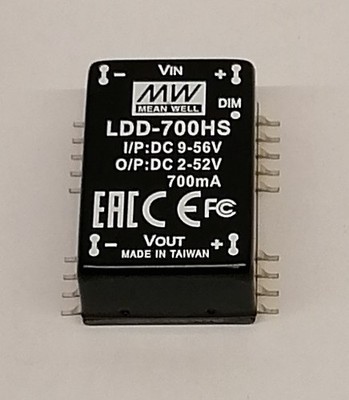 Mean Well LDD-700HS DC/DC Led Driver IN:9-56V OUT:2-52V 700mA SMD dimmbar PWM