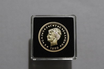    USA GOLD PLATED MEDAL 1880 - 2006 MADE PROOF B89 CP5