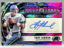 2024 Topps Resurgence Troy Aikman Auto Radial Marks Pink Power Surge /10 #RM-TA