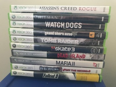 Xbox 360 Games Lot GTA V, Assassin s Creed Rogue, Skate 3, Fallout 3 [NTSC-U/C]