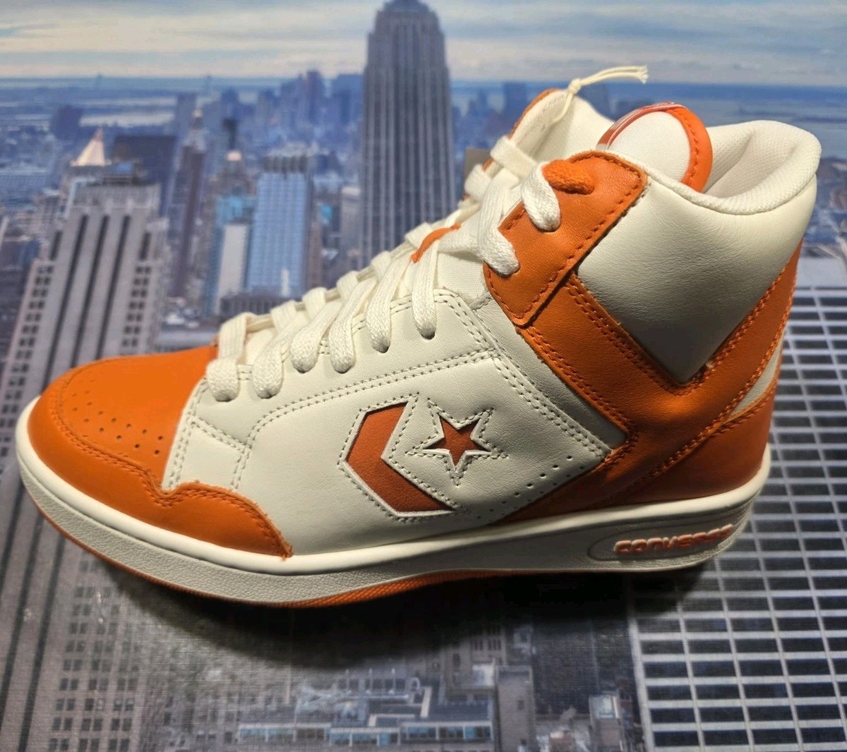 Converse Weapon Mid Syracuse Orange/White Sneaker Mens Size 10 A11956C New Converse Weapon Mid – DTLR main image 2