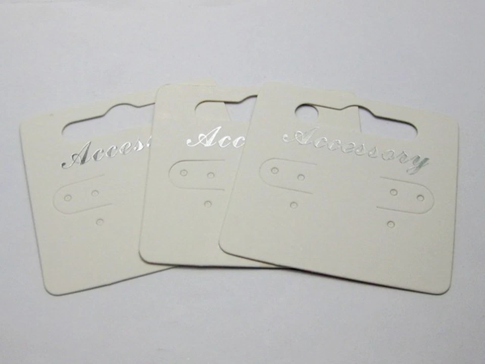 250 White Earring Cards 2x2 Inch - Jewelry Display Holders Hanging Show Cards - Image 4 of 4