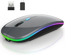 Wireless Bluetooth Mouse for MacBook Bluetooth 5.2/3.0 and 2.4GHz USB type C 