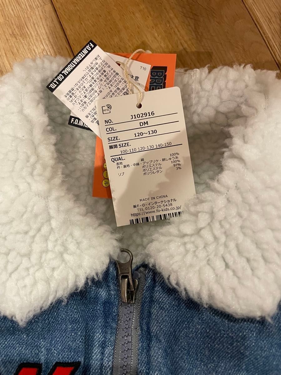 貴重ドラゴンボールデニムジャケッ100~110 breezeDRAGONBALL Dragon Ball x BREEZE Fashion Collection - Denim Boa Jacket (Adult