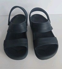Crocs Classic Slide Sandals w/ Strap Unisex Mens 10 Womens 12 Black