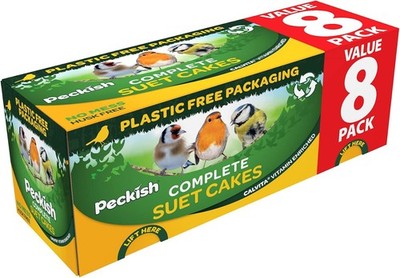 Peckish Complete Samen und Nuss Suet Kuchen 8er Pack Box für Wildvögel