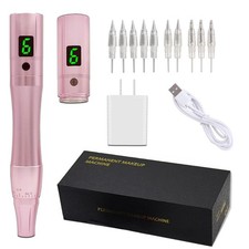 Permanent Makeup Pen Tattoo Rotary Machine Includes 1 Battery 10PCS Needles F...