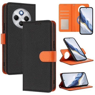 Für Redmi 14C 4G / Poco C75 Detachable Litschi Textur Magnetic Vegan Telefon