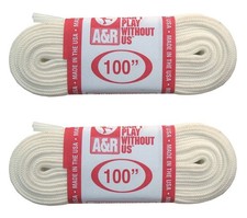 A R Sports Figure Skate Laces, 100" - White 2-Pack 