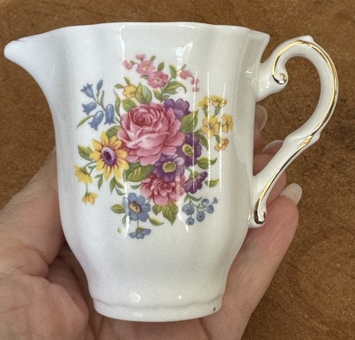 Royal Grafton Small 3.25”Creamer Floral Fine Bone China England. Numbered - Picture 8 of 10