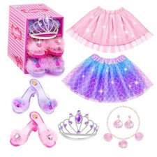 Princess Dress Up Shoes Set, Girls Dress Up Toys, Jewelry Boutique Necklace