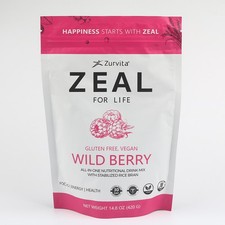 Zurvita Zeal for Life   30 Days Wellness Bag Wild Berry Flavor   14 oz