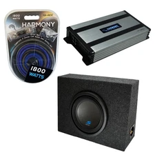 Universal Regular Standard Cab Alpine S-W10D4 Single 10 Sub Box & HA-A800.1 Amp