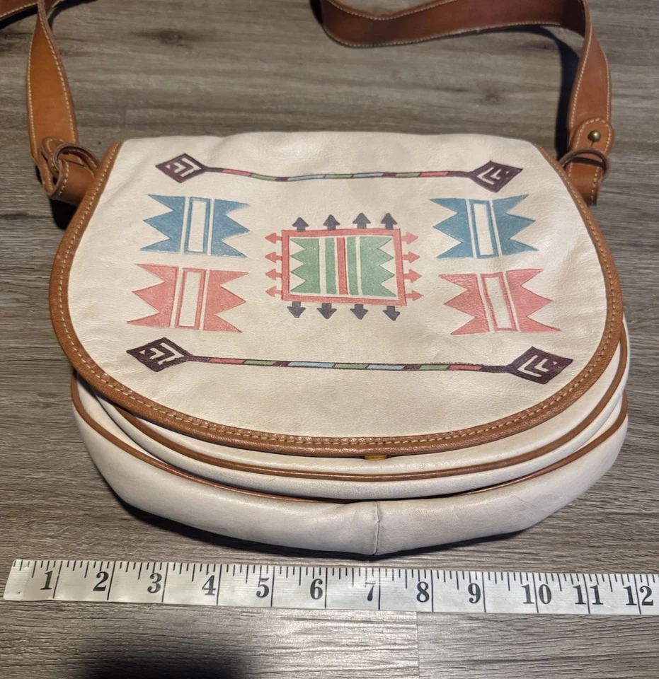 Ralph Lauren Purse Leather Leather Indian Polo RRL Graphic Southwestern VtG Bag - Image 4 of 4