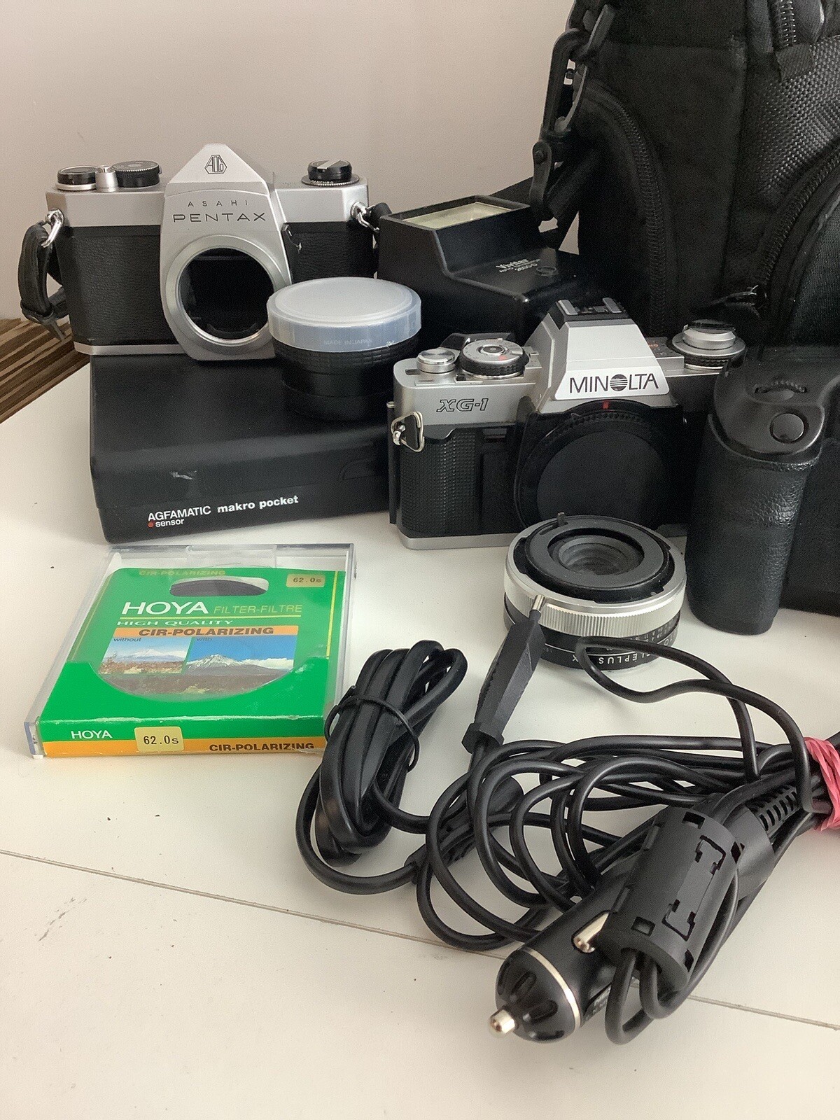 Camera Job Lot Bundle Film Cameras Lens Cases 16KG Lowepro Pentax etc