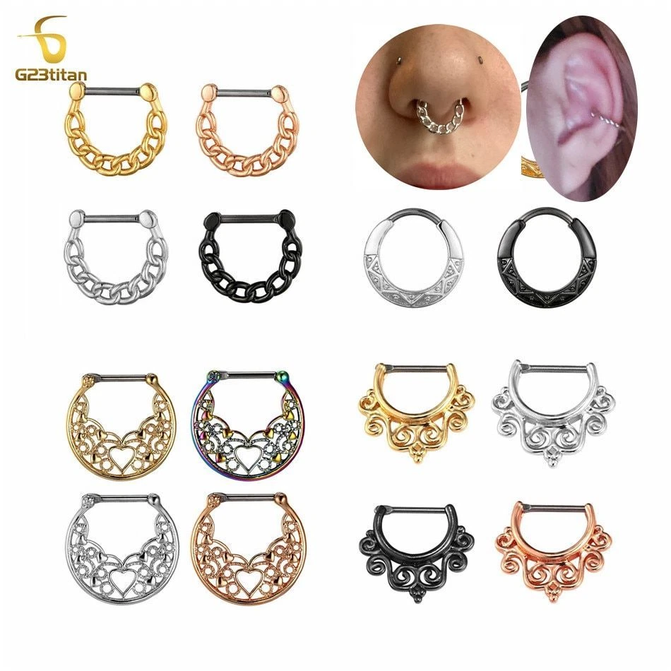 Gothic on sale septum jewelry
