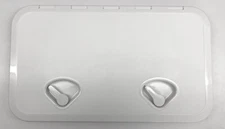 Nuova Rade Top Line hinged access boat hatch 353mm x 606mm - white