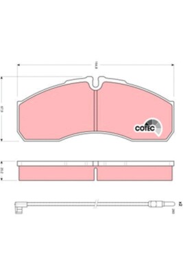 TRW GDB1610 Brake Pad Set, Disc Brake for Iveco Renault Renault Trucks